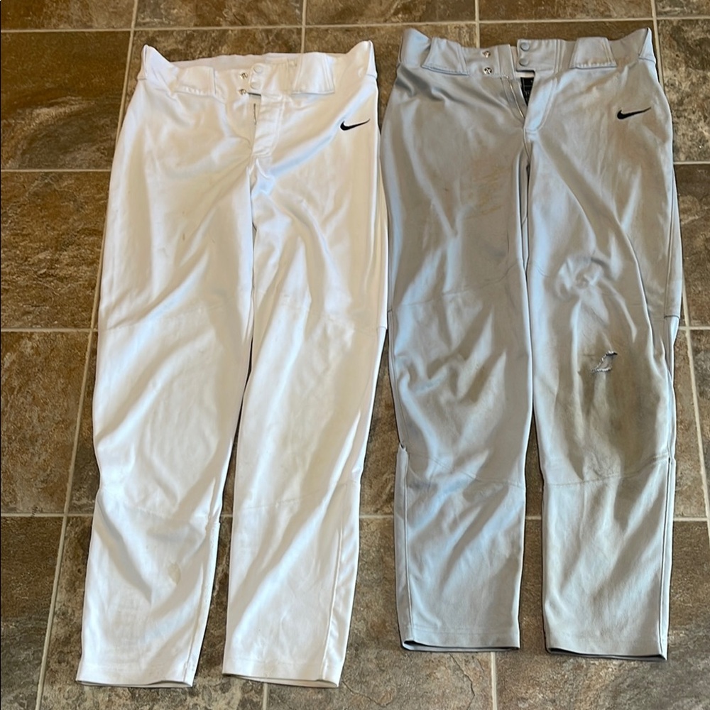 2 Nike baseball pants stains